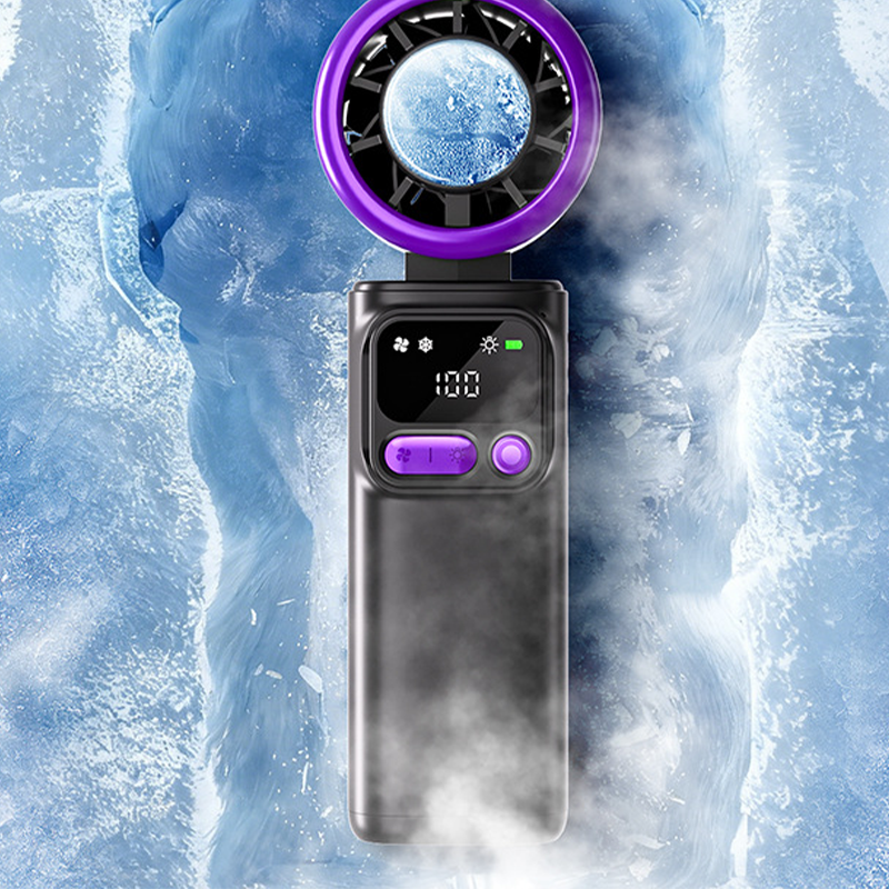 Portable Cooling Fan with Ice Compress Plate