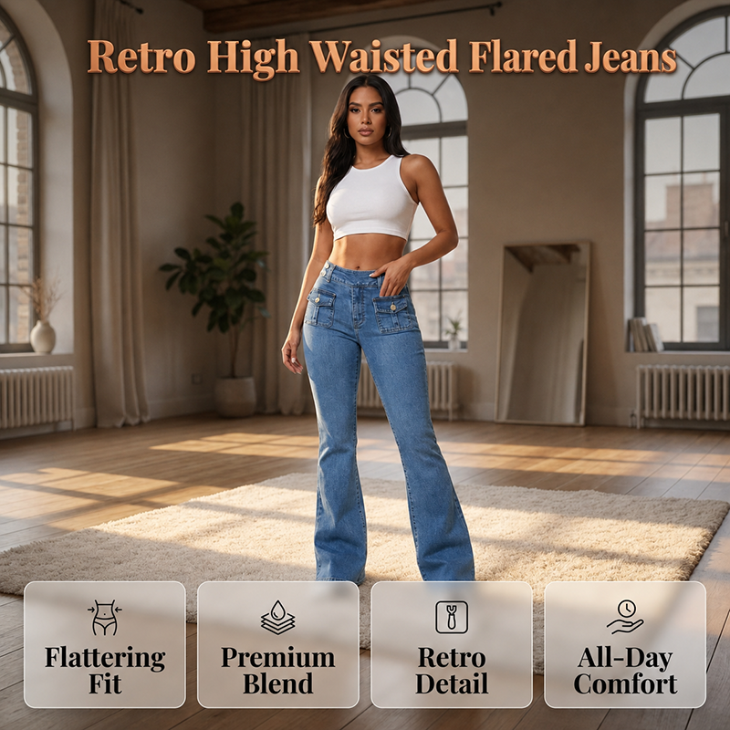 🎁New Arrival 50% OFF💥Women's High Waisted Flare Jeans