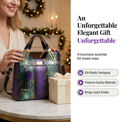 🏆LAST DAY SALE 50% OFF🔥Elegant Snakeskin PU Leather Tote Bag