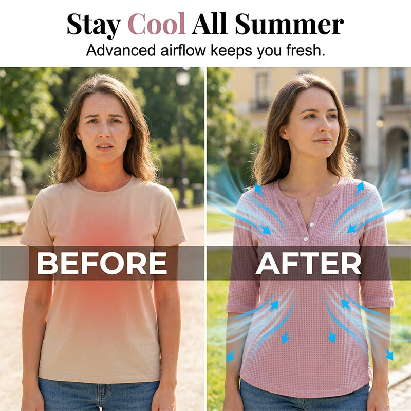 Women's Casual Breathable Waffle Knit Top