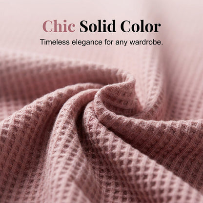 Women's Casual Breathable Waffle Knit Top