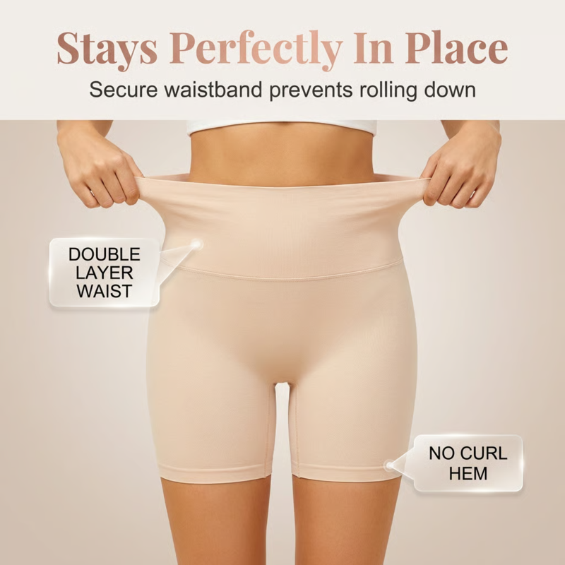 Women's Seamless High-Waist Slip Shorts
