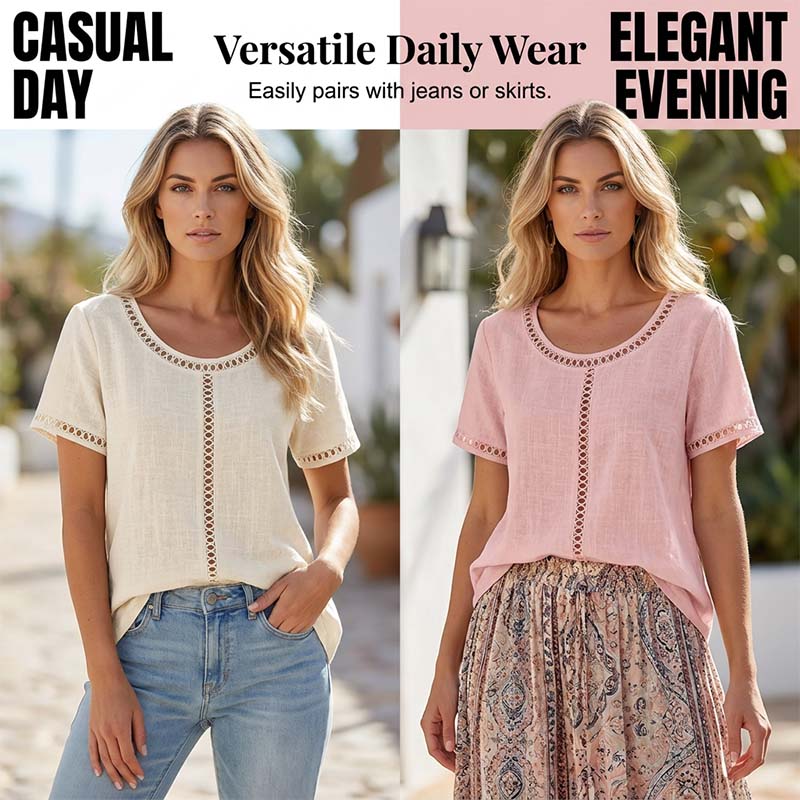 Women's Casual Bohemian Style Hollow-Out Top