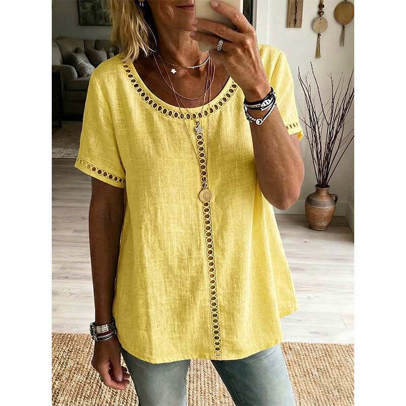 Women's Casual Bohemian Style Hollow-Out Top