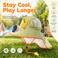 Sun Protection Flap Hat with Built in Cooling Fan