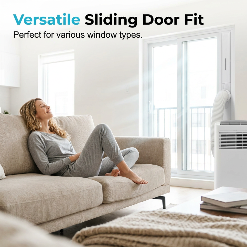 Portable AC Window Seal Kit with 2 Zipper Doors