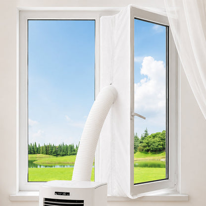 Portable AC Window Seal Kit with 2 Zipper Doors