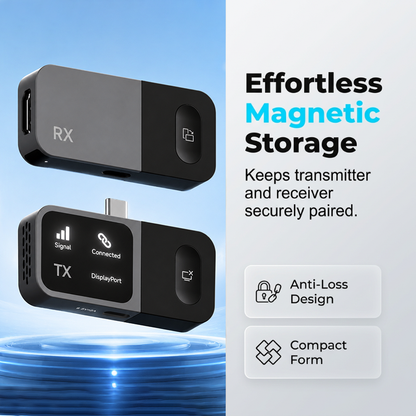 📺⚡ Magnetic Wireless HDMI Transmitter & Receiver – 50% OFF! Point-to-point stable connection, 50m range, one-click rotation – pocket-sized. 💯