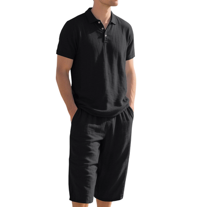 Men's Linen Shirt and Casual Pants Set