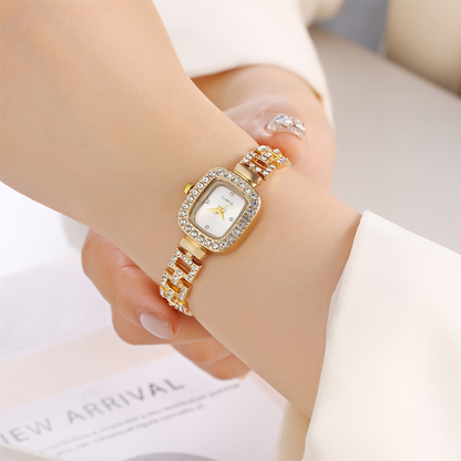Women Drawstring Bracelet Watch Square Quartz