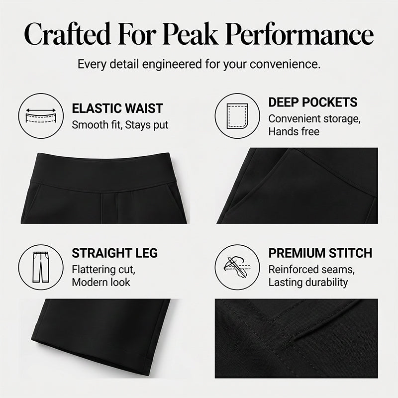 Women's High-Waisted Stretch Cropped Pants