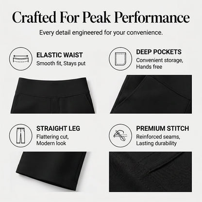 Women's High-Waisted Stretch Cropped Pants