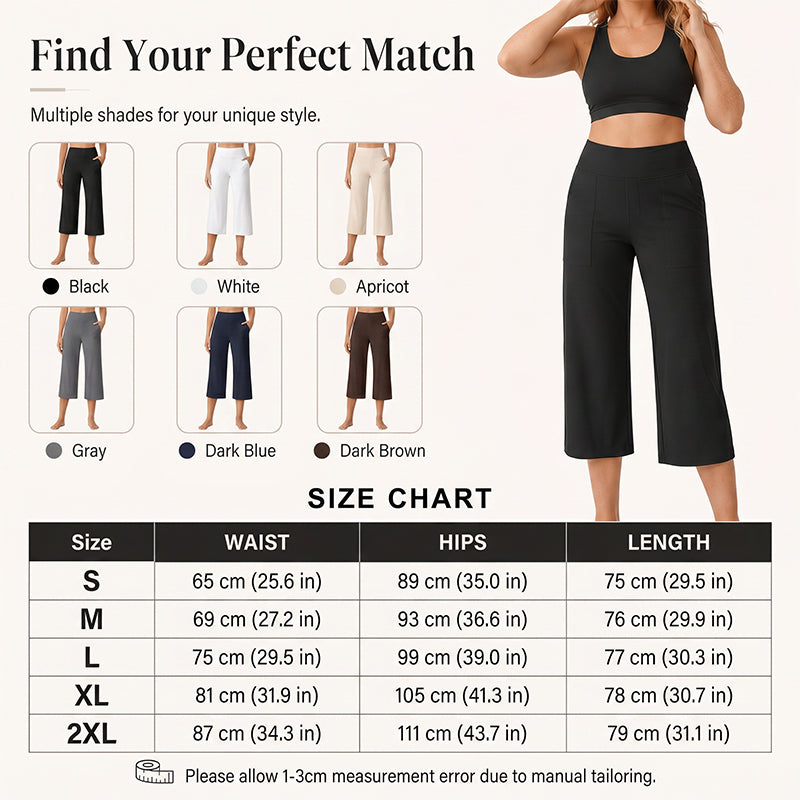 Women's High-Waisted Stretch Cropped Pants