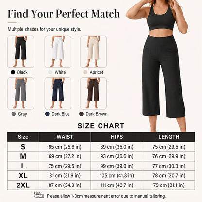 Women's High-Waisted Stretch Cropped Pants