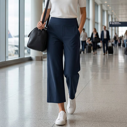 Women's High-Waisted Stretch Cropped Pants
