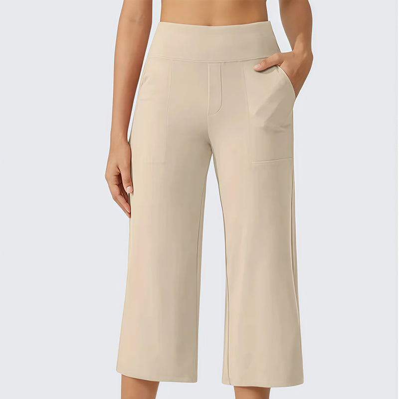 Women's High-Waisted Stretch Cropped Pants