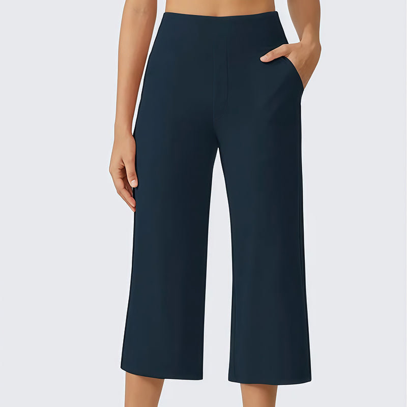Women's High-Waisted Stretch Cropped Pants