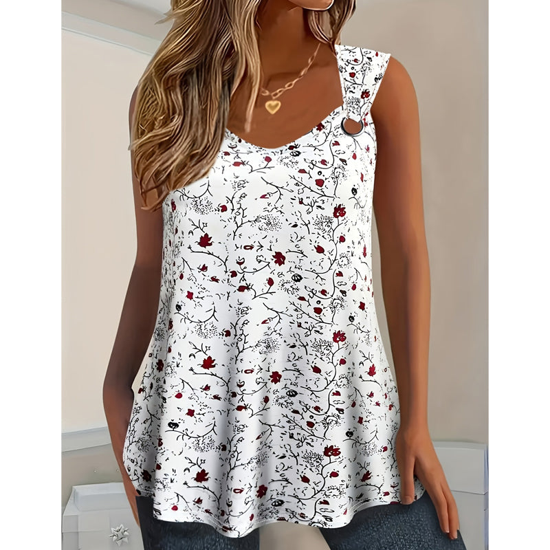 Women's Summer Floral Print Tank Top
