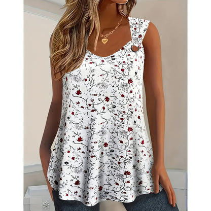 Women's Summer Floral Print Tank Top