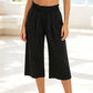Women's High-Waist Smocked Wide-Leg Pants