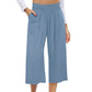 Women's High-Waist Smocked Wide-Leg Pants