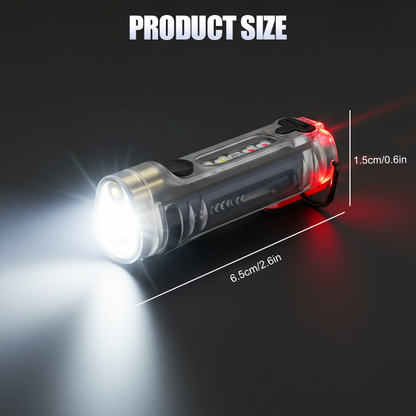 Multi-Functional Rechargeable Mini Keychain Flashlight