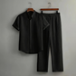 Men's Textured 2-Piece Shirt & Pants Set