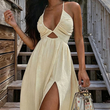 Women's Summer Sexy V-Neck Maxi Dress