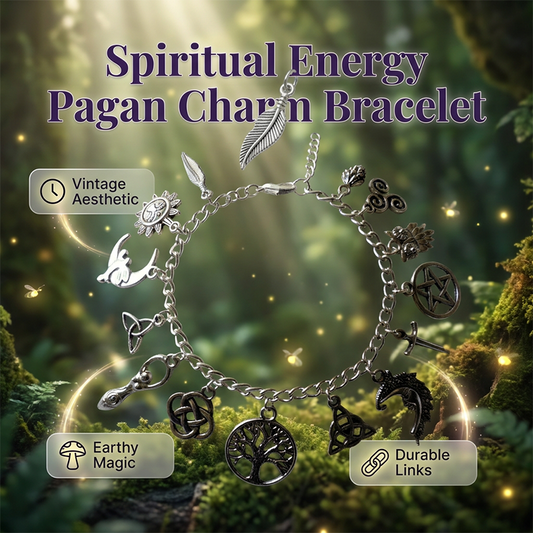 Vintage Pagan Charm Bracelet for Women