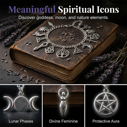 Vintage Pagan Charm Bracelet for Women