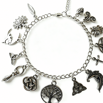 Vintage Pagan Charm Bracelet for Women