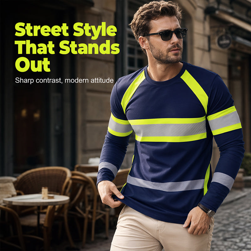 Crewneck Color Block Long Sleeve T-Shirt