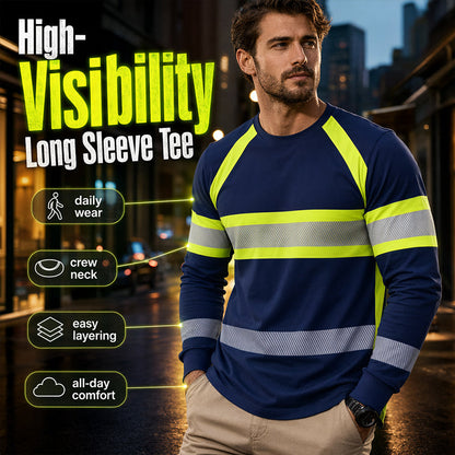 Crewneck Color Block Long Sleeve T-Shirt
