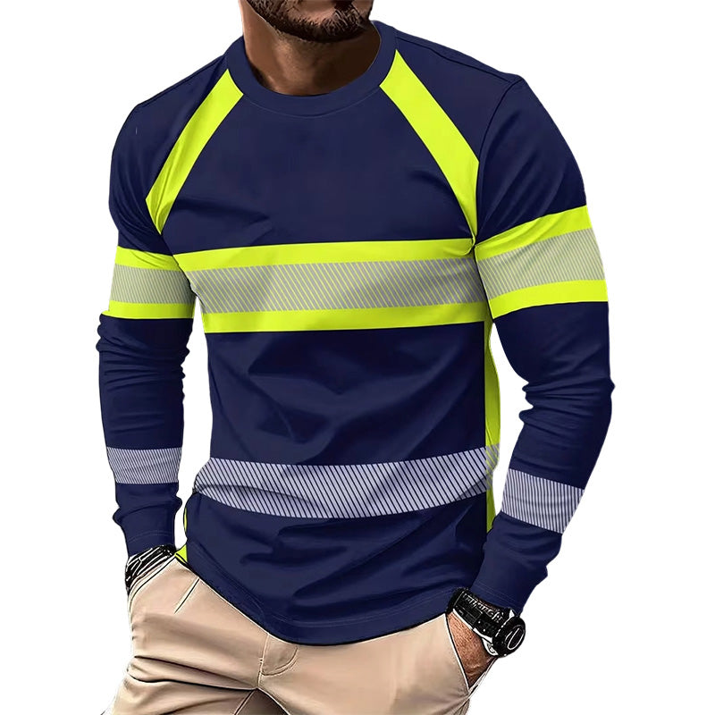Crewneck Color Block Long Sleeve T-Shirt