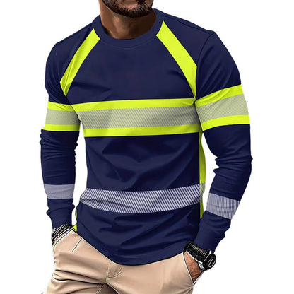 Crewneck Color Block Long Sleeve T-Shirt