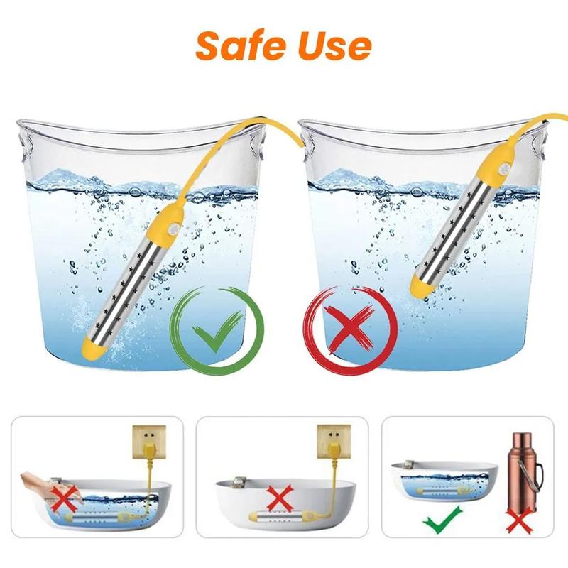 Safe Anti-Scald Immersion Heater for Travel & Home