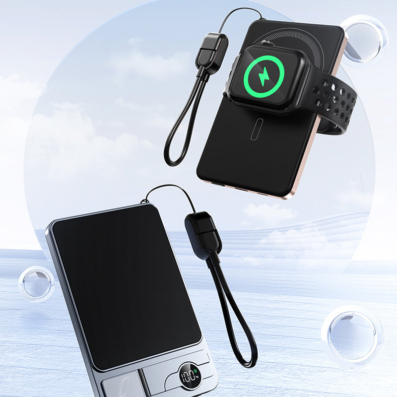 3-in-1 Magnetic Wireless Portable Charger with Kickstand