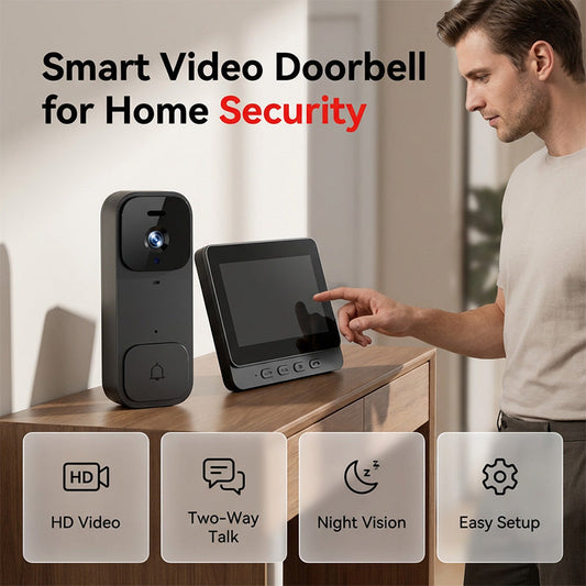 Smart Video Doorbell with 4.3" Display Screen