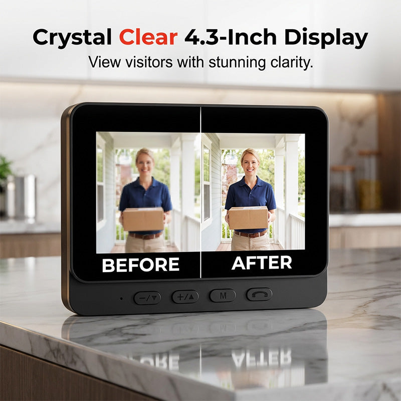 Smart Video Doorbell with 4.3" Display Screen