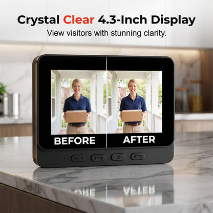 Smart Video Doorbell with 4.3" Display Screen