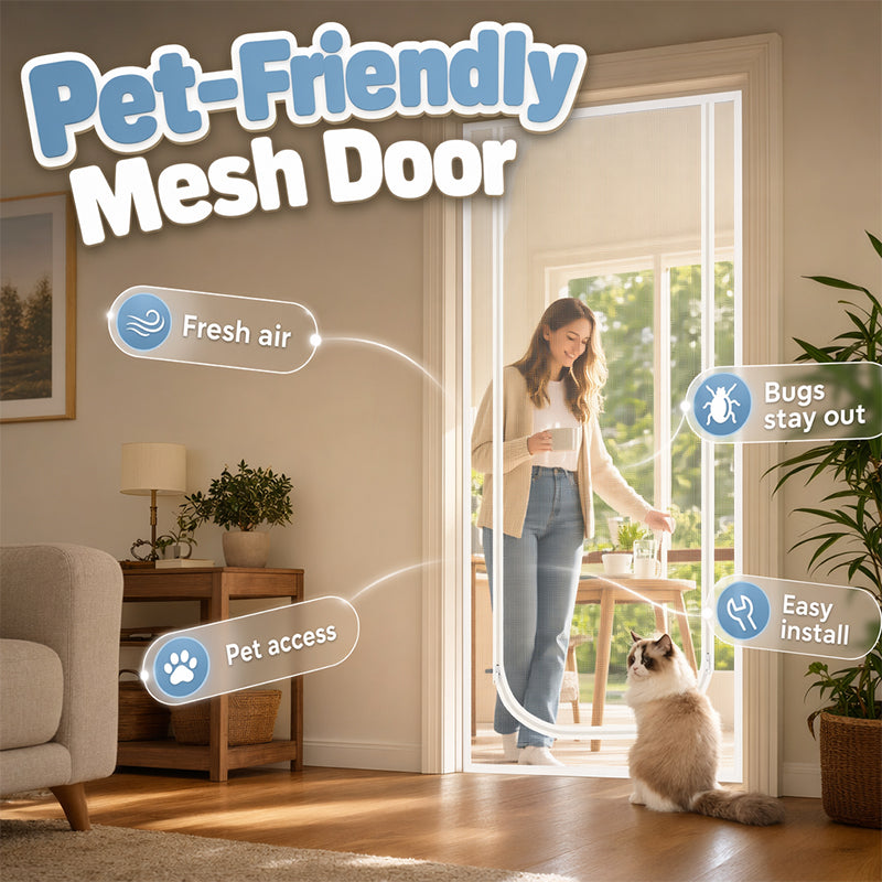 Pet-Friendly Mesh Screen Door