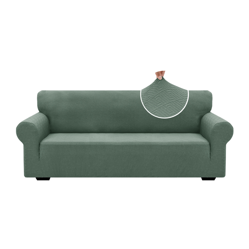High Stretch Jacquard Sofa Cover with Non-Slip Straps