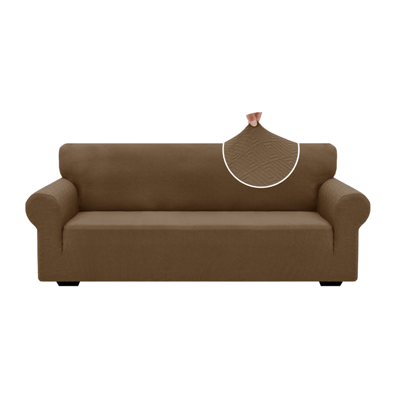 High Stretch Jacquard Sofa Cover with Non-Slip Straps