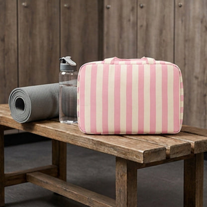 Striped Hanging Travel Toiletry Bag