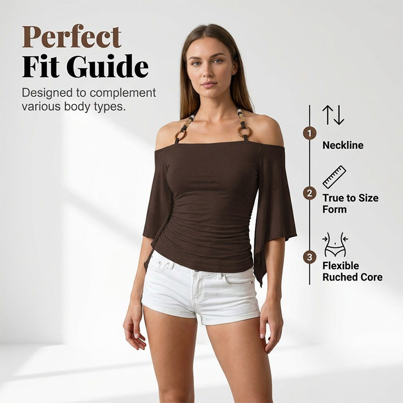 Women's Off-the-Shoulder Halter Neck Top