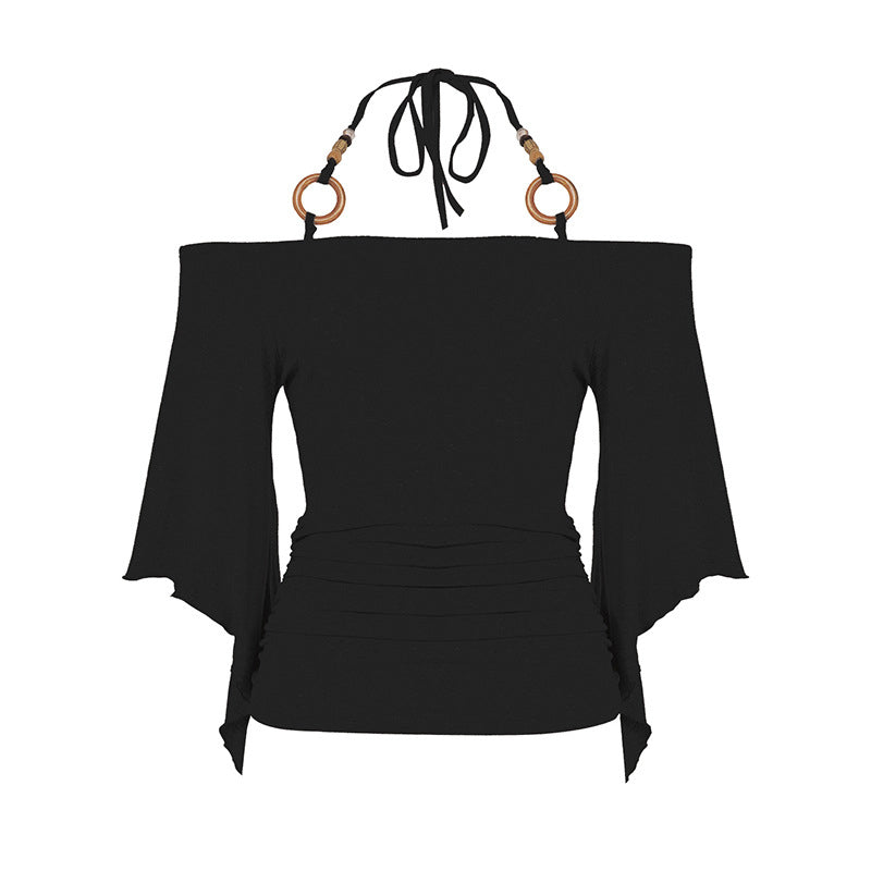 Women's Off-the-Shoulder Halter Neck Top