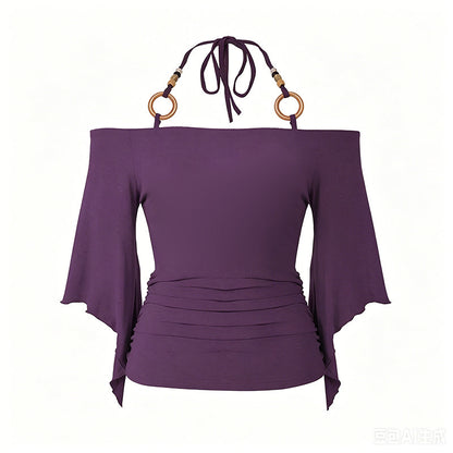 Women's Off-the-Shoulder Halter Neck Top