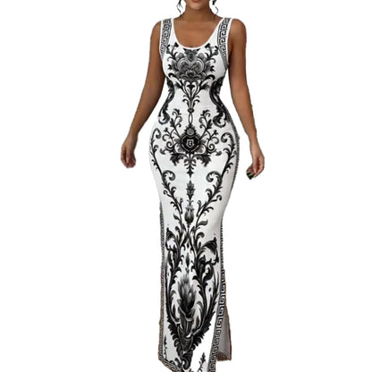 Women's Classic Floral Print Maxi Dress