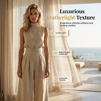 Top & Wide-Leg Pant 2-Piece Set
