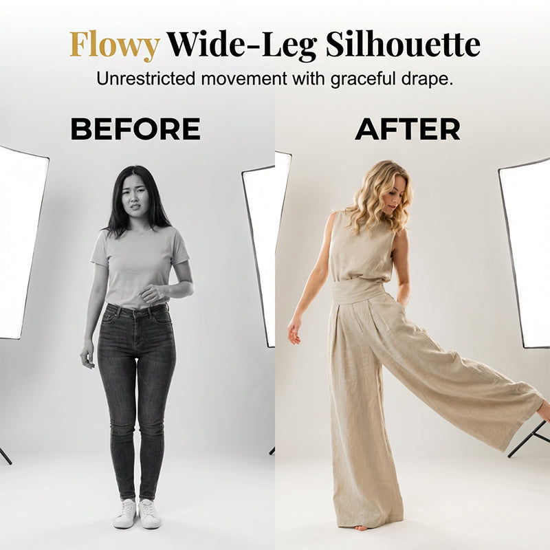 Top & Wide-Leg Pant 2-Piece Set
